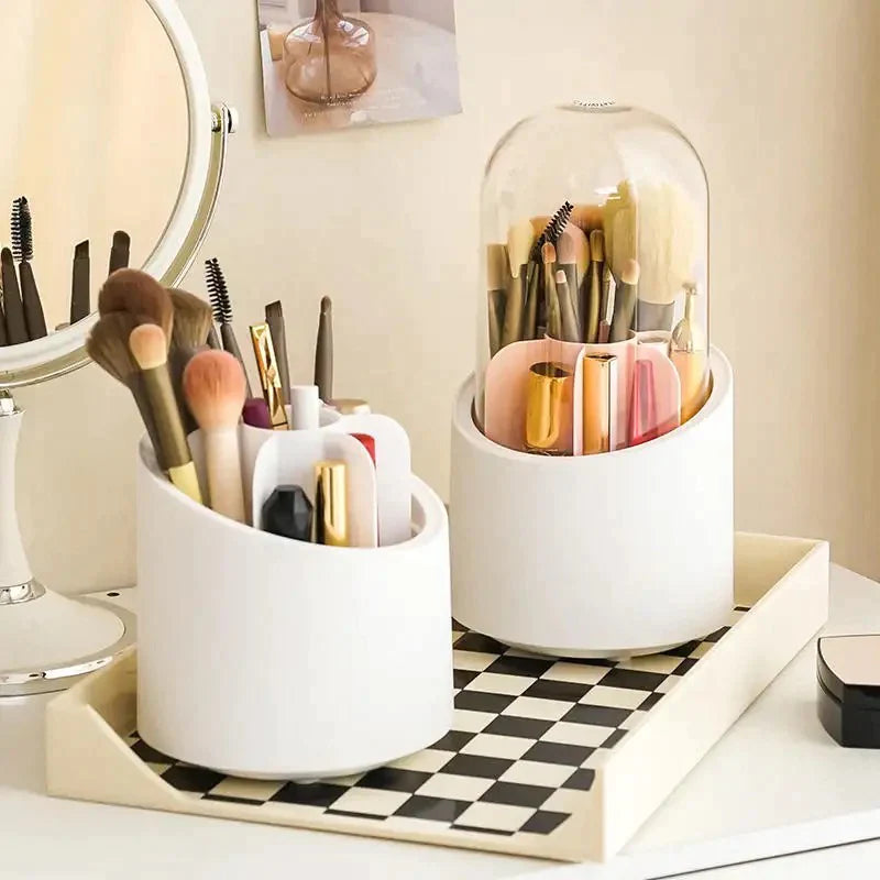 Rotating Makeup Brush Holder Makeup Brush Cup Holder Organizer Make Up  Brush Holder Organizer With lid Clear Acrylic Cover Brush Holder Brush